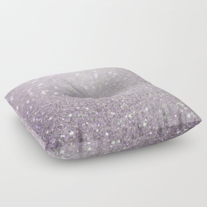 Silver Iridescent Glitter Floor Pillow