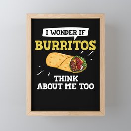 Burrito Tortilla Wrap Breakfast Bowl Vegan Framed Mini Art Print
