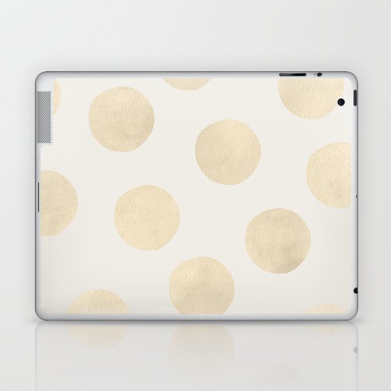 Gold Polka Dots Laptop & iPad Skin