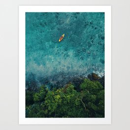 Kayaking in The Philippines  Art Print