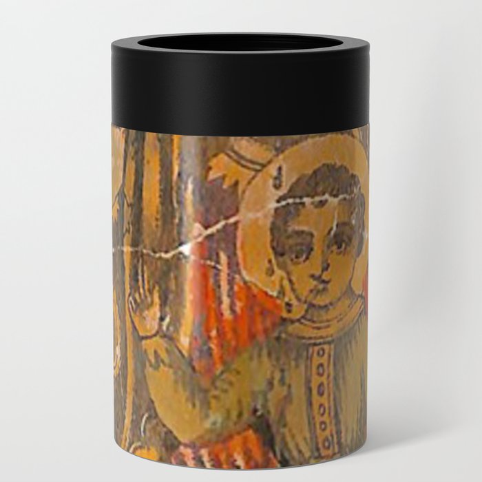 Portrait of the Holy Miraculous Virgin Mary Vintage Retro Artwork Murale Fresco Can Cooler