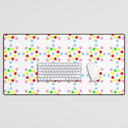 multicolor polka dot 14 Desk Mat