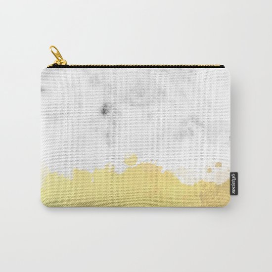 Gold spill on marble Carry-All Pouch