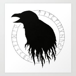 Aettir & Huginn Art Print