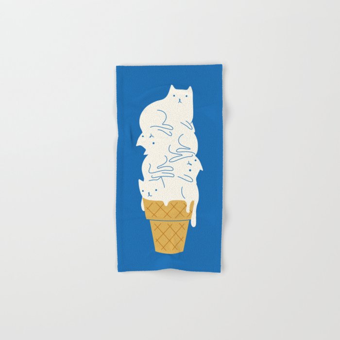 Cats Ice Cream Hand & Bath Towel