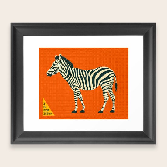 Z is for Zebra Framed Art Print
