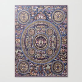 Buddhist Mandala of Five Circles Canvas Print