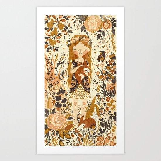 The Queen of Pentacles Art Print