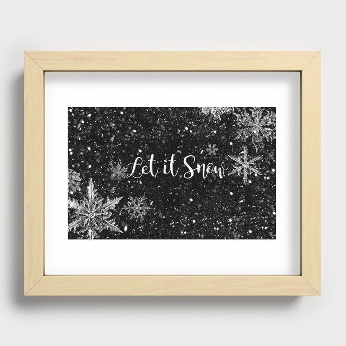 Let it snow Recessed Framed Print