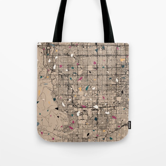 Spring Valley - Terrazo Map Design - USA City Tote Bag