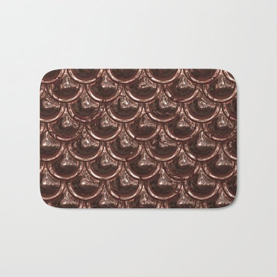 Precious copper scales Bath Mat