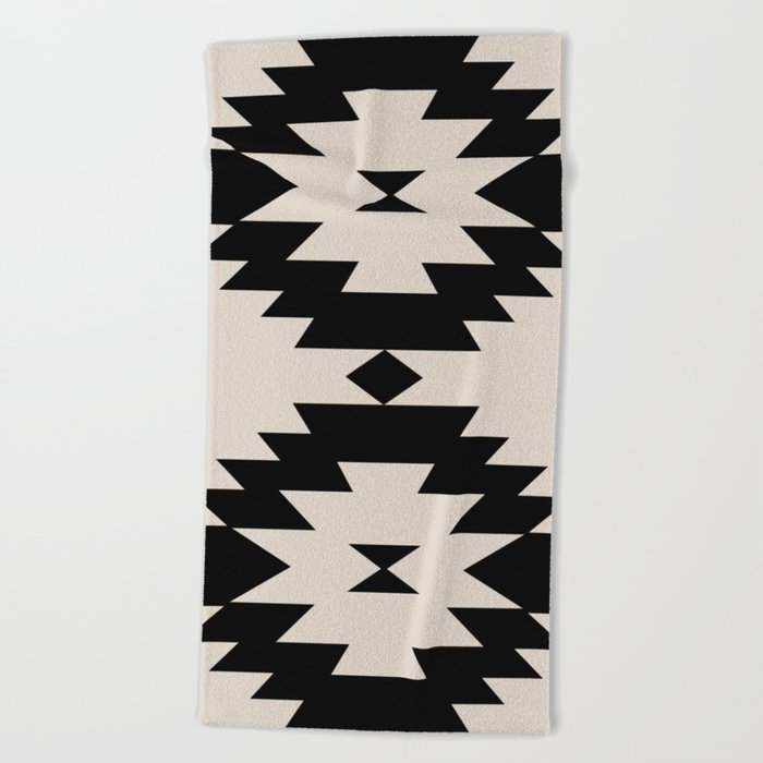Southwestern Minimalism - Black Beach Towel