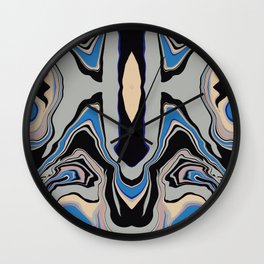 Symmetrical liquify abstract swirl 09 Wall Clock