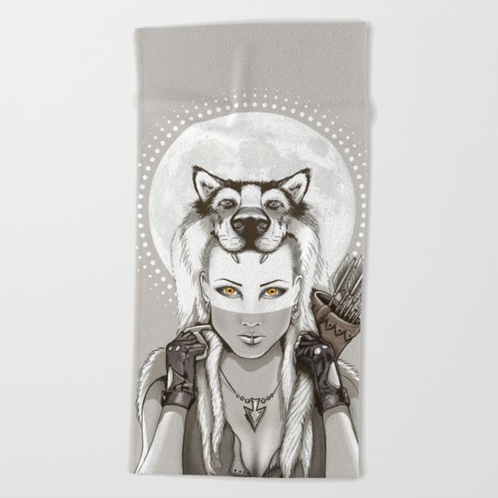 Fear Makes the Wolf... Beach Towel
