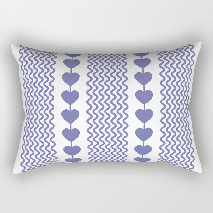 Very Peri Heart Strings Rectangular Pillow