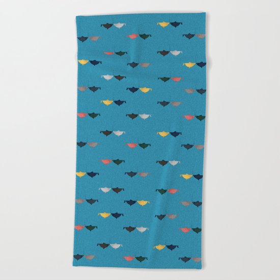 Hooked on you pattern Beach Towel