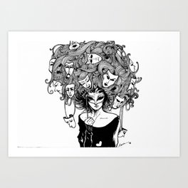 I think people make their own faces, as they grow Art Print