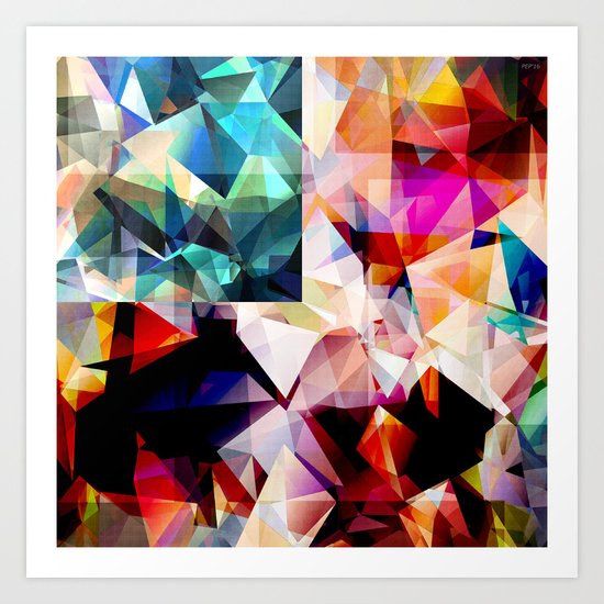 Colorful Geometric Abstract Art Print