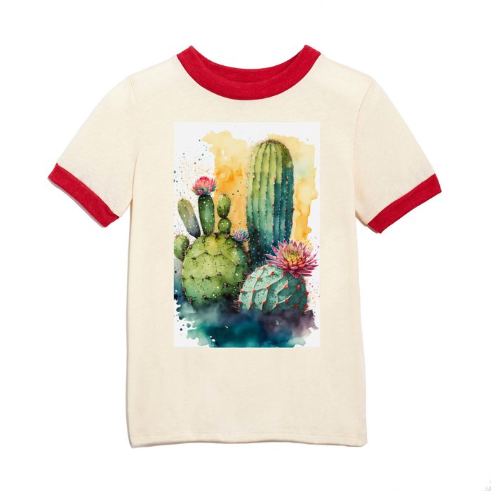 Cactus Watercolor Kids T Shirt