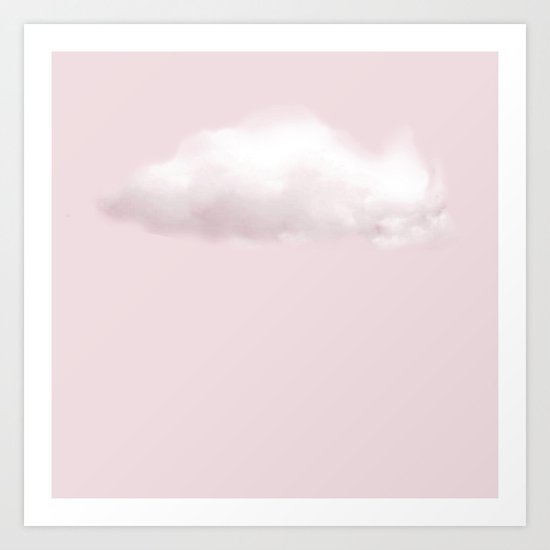 BLUSH COTTON CANDY CLOUD Art Print