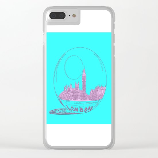 pink London Clear iPhone Case