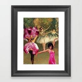 Seeing Double of Diana Ross ft. Two Ballerinas Framed Art Print