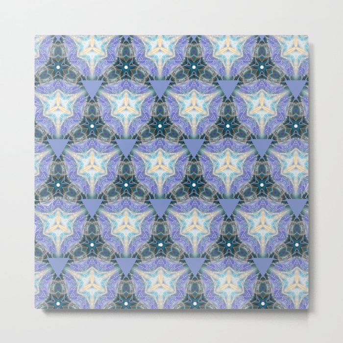 Lilac Triangles Metal Print