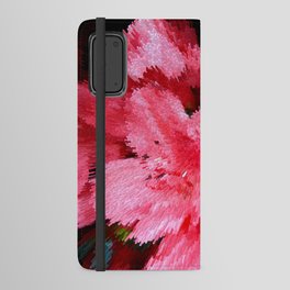 Red Azaleas blossom pixel art Android Wallet Case