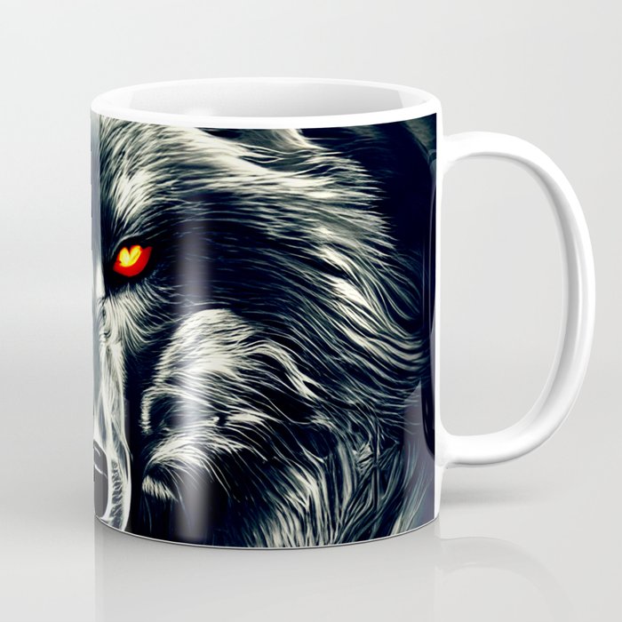 Black Shadow Wolf Fenrir Coffee Mug