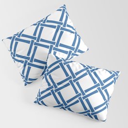 Classic Bamboo Trellis Pattern 233 Blue Pillow Sham