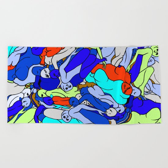 Sleepy Heads - Sapphire Blue Beach Towel