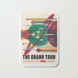 NASA Visions of the Future - The Grand Tour, a Once in a Lifetime Getaway Bath Mat | Nasa, Exploration, Poster, Advert, Graphicdesign, Space, Commercial, Travel, Astronaut, Vintage 