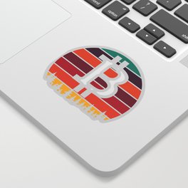 Colorful Bitcoin Design Sticker