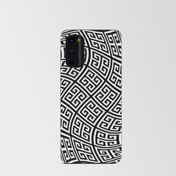 Black and White Greek Key Pattern Liquify Android Card Case