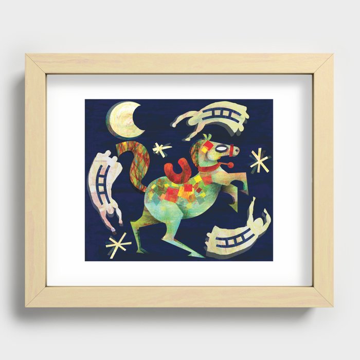 Night Horse Recessed Framed Print