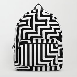 Black And White Op-Art Optical Illusion Retro Graphic Backpack