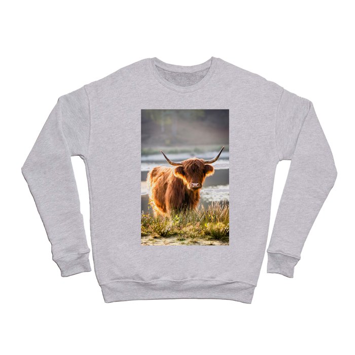 Scottish Highland Cattle portrait Crewneck Sweatshirt
