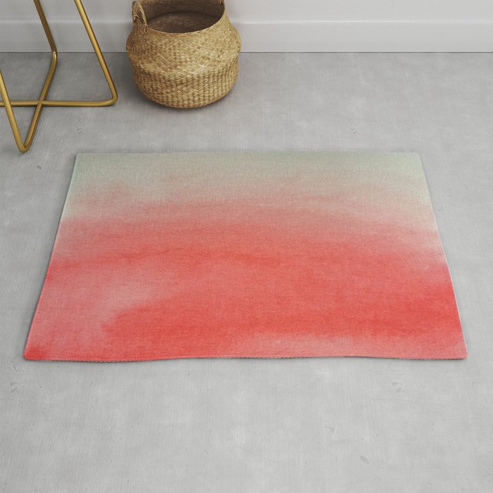 Ombre Watercolor red Rug