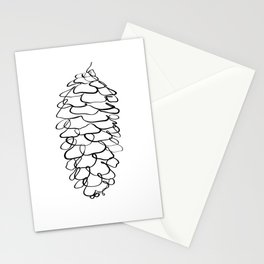 One Line Pine Cone Stationery Card