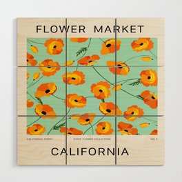 CALIFORNIA FLOWER MARKET Wood Wall Art