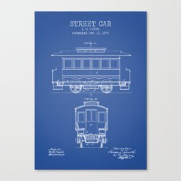 Street Car blueprint Canvas Print
