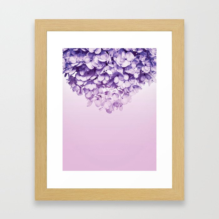 Floral fringe - ultra violet Framed Art Print