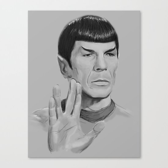 Spock Portrait Star Trek Canvas Print