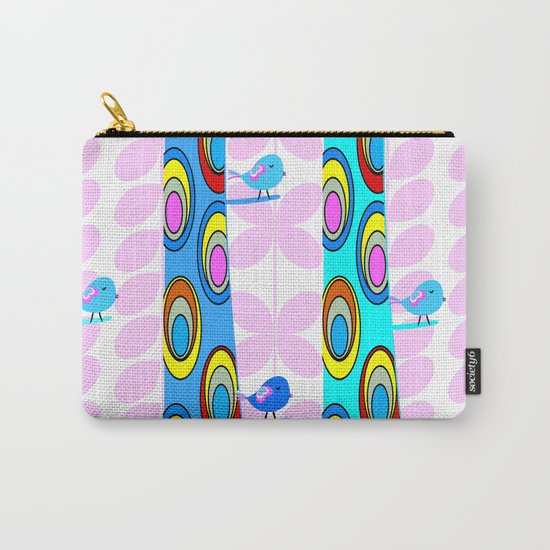 Birds and colorful trees Carry-All Pouch