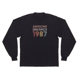 Awesome Since 1987 Birthday Retro Long Sleeve T-shirt