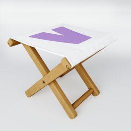 v (Lavender & White Letter) Folding Stool