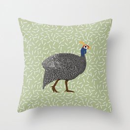 Guinea Fowl  Throw Pillow