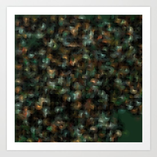 Chameleonic Written Circles - Colours from KARMA CHAMELEON 3 by Catspaws Art Print
