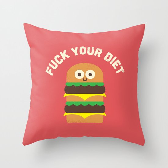 Discounting Calories Throw Pillow
