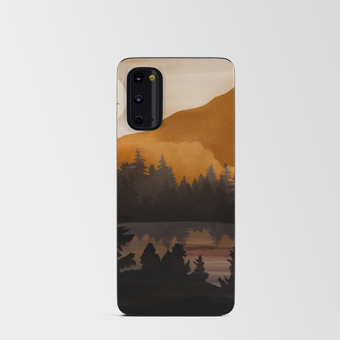 Golden Glimmer Mountain Lake Android Card Case